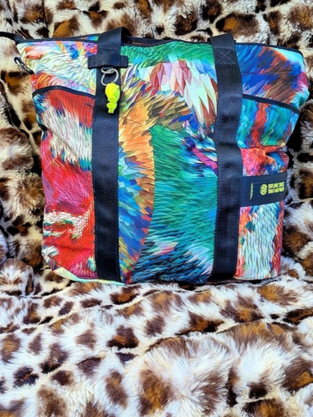 Kipling Tote Bag Multicolor Abstract Art